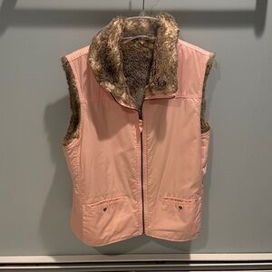 Pink Faux Fur Lined Vest